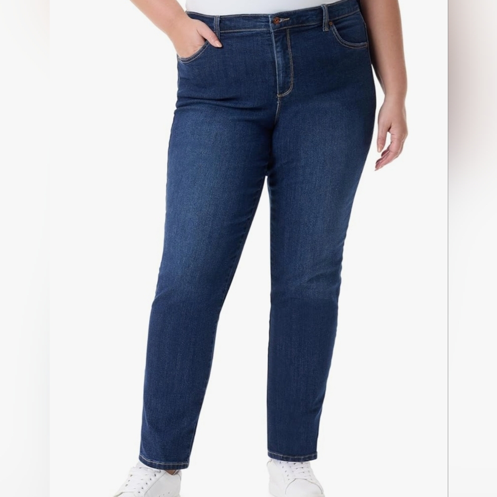 Gloria Vanderbilt Women's Amanda Classic High Rise Tapered Jean Plus Size